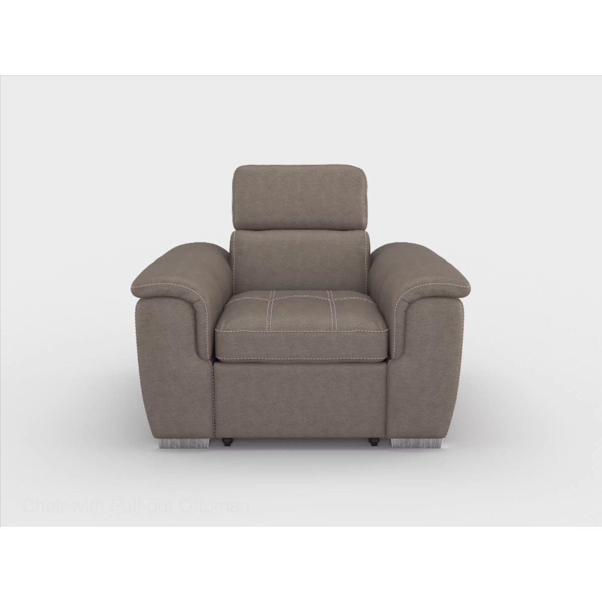 Ferriday Blue Chair with Pull-out Ottoman from Homelegance - Luna Furniture