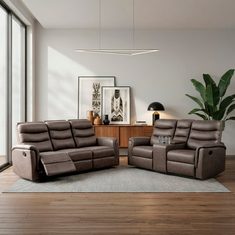 Metric Brown 2-Piece Reclining Living Room Set from Homelegance - Luna Furniture