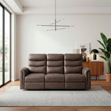 Metric Brown Double Reclining Sofa with Drop-down Cup Holders from Homelegance - Luna Furniture