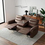 Metric Brown Double Reclining Sofa with Drop-down Cup Holders from Homelegance - Luna Furniture