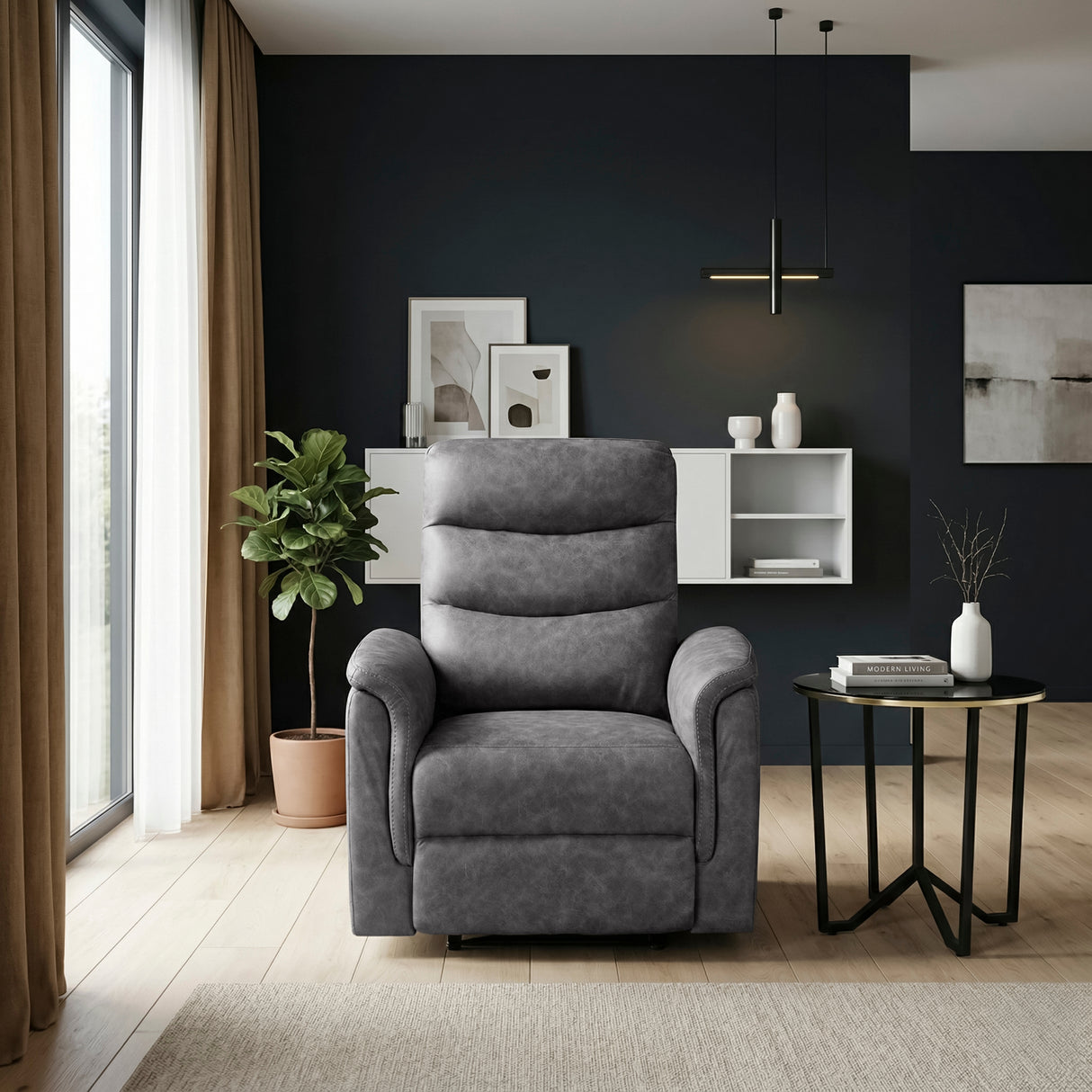 Metric Gray Reclining Chair from Homelegance - Luna Furniture