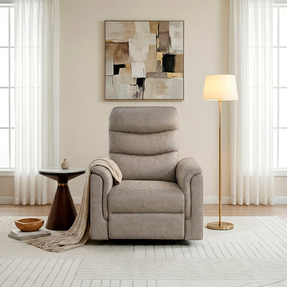 Metric Taupe Reclining Chair from Homelegance - Luna Furniture