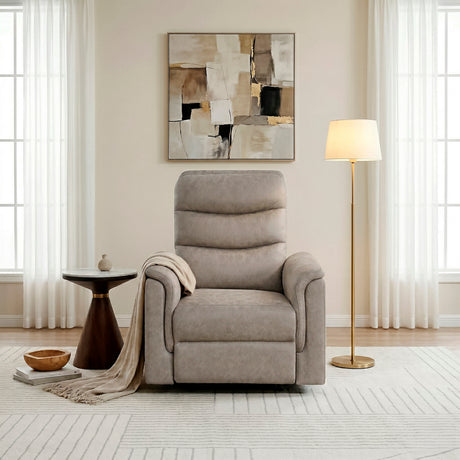 Metric Taupe Reclining Chair from Homelegance - Luna Furniture