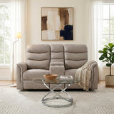 Metric Taupe Double Glider Reclining Loveseat with Center Console from Homelegance - Luna Furniture