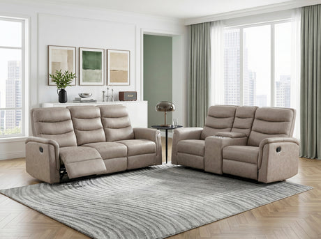 Metric Taupe 2-Piece Reclining Living Room Set from Homelegance - Luna Furniture