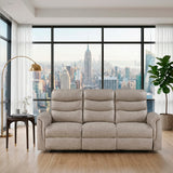 Equinox Brown Power Double Reclining Loveseat with Rounded Track Arms