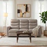 Equinox Brown Power Double Reclining Loveseat with Rounded Track Arms