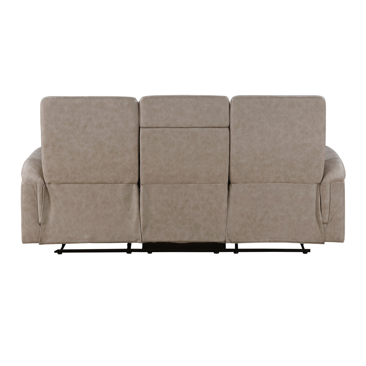 Equinox Brown Power Double Reclining Loveseat with Rounded Track Arms