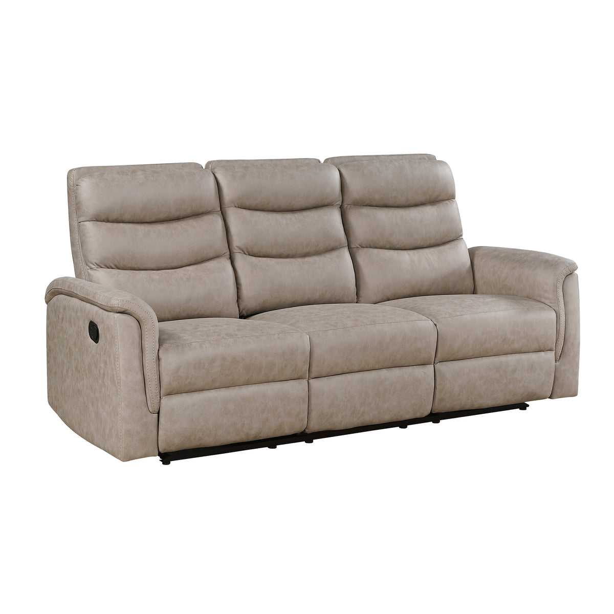 Equinox Brown Power Double Reclining Loveseat with Rounded Track Arms