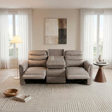 Equinox Brown Power Double Reclining Loveseat with Rounded Track Arms