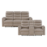 Metric Taupe 2-Piece Reclining Living Room Set from Homelegance - Luna Furniture