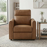 Equinox Brown Rounded Track Arms Power Reclining Living Room Set from Homelegance - Luna Furniture