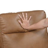 Equinox Brown Power Double Reclining Sofa with Rounded Track Arms