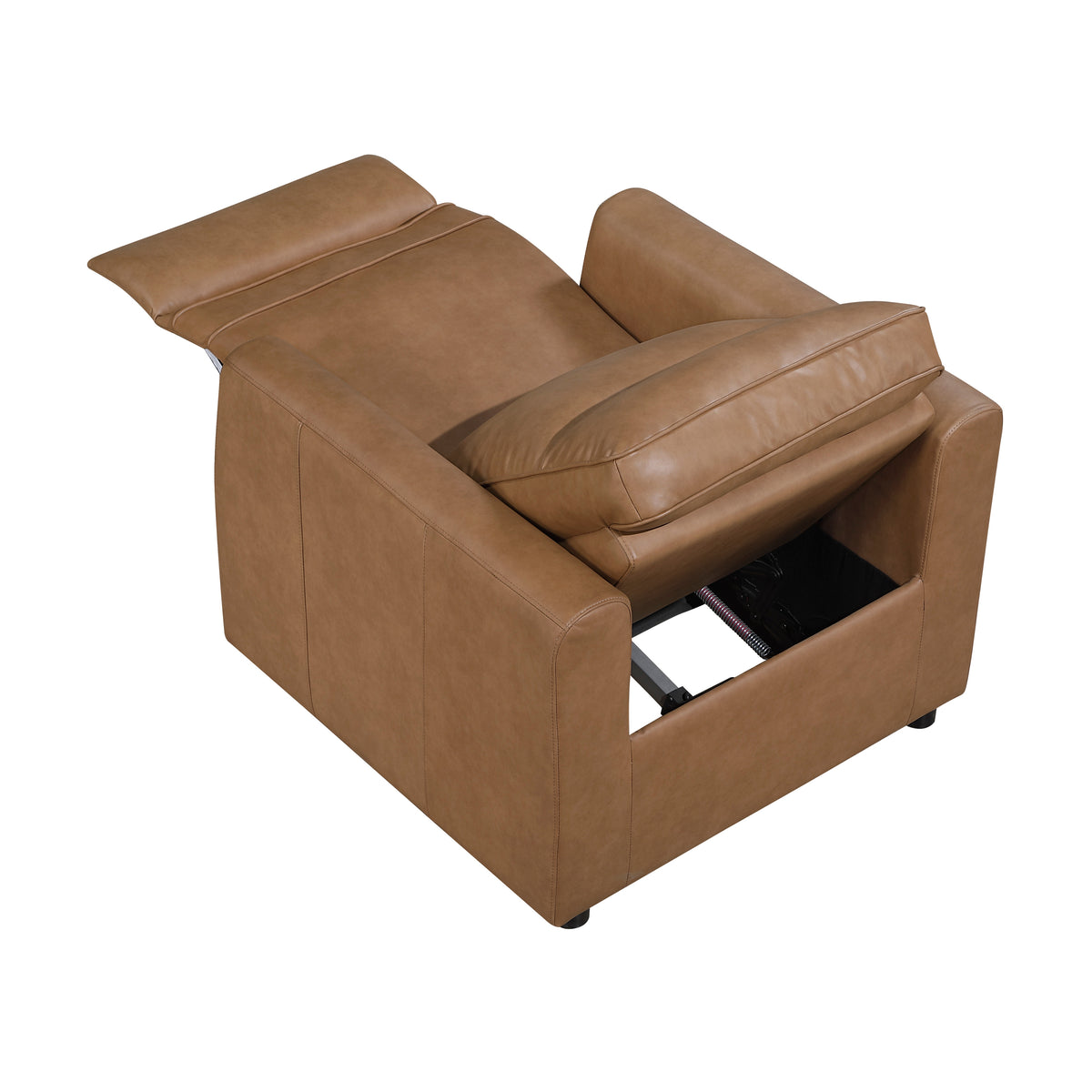 Equinox Brown Power Reclining Chair with Rounded Track Arms from Homelegance - Luna Furniture
