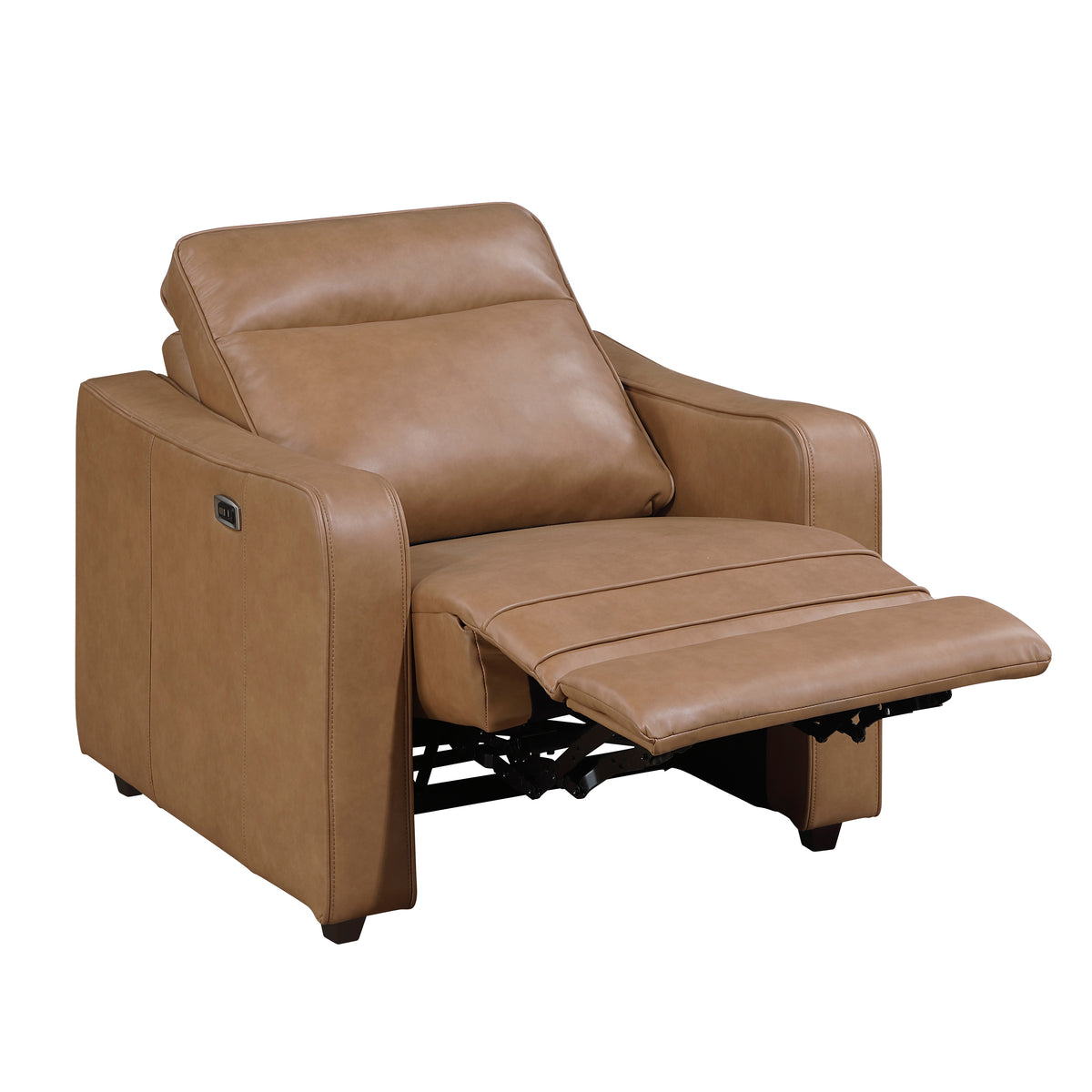 Equinox Brown Power Double Reclining Sofa with Curved Track Arms from Homelegance - Luna Furniture