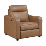 Equinox Brown Power Reclining Chair with Curved Track Arms