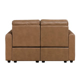 Equinox Brown Rounded Track Arms Power Reclining Living Room Set from Homelegance - Luna Furniture