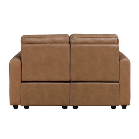 Equinox Brown Rounded Track Arms Power Reclining Living Room Set from Homelegance - Luna Furniture