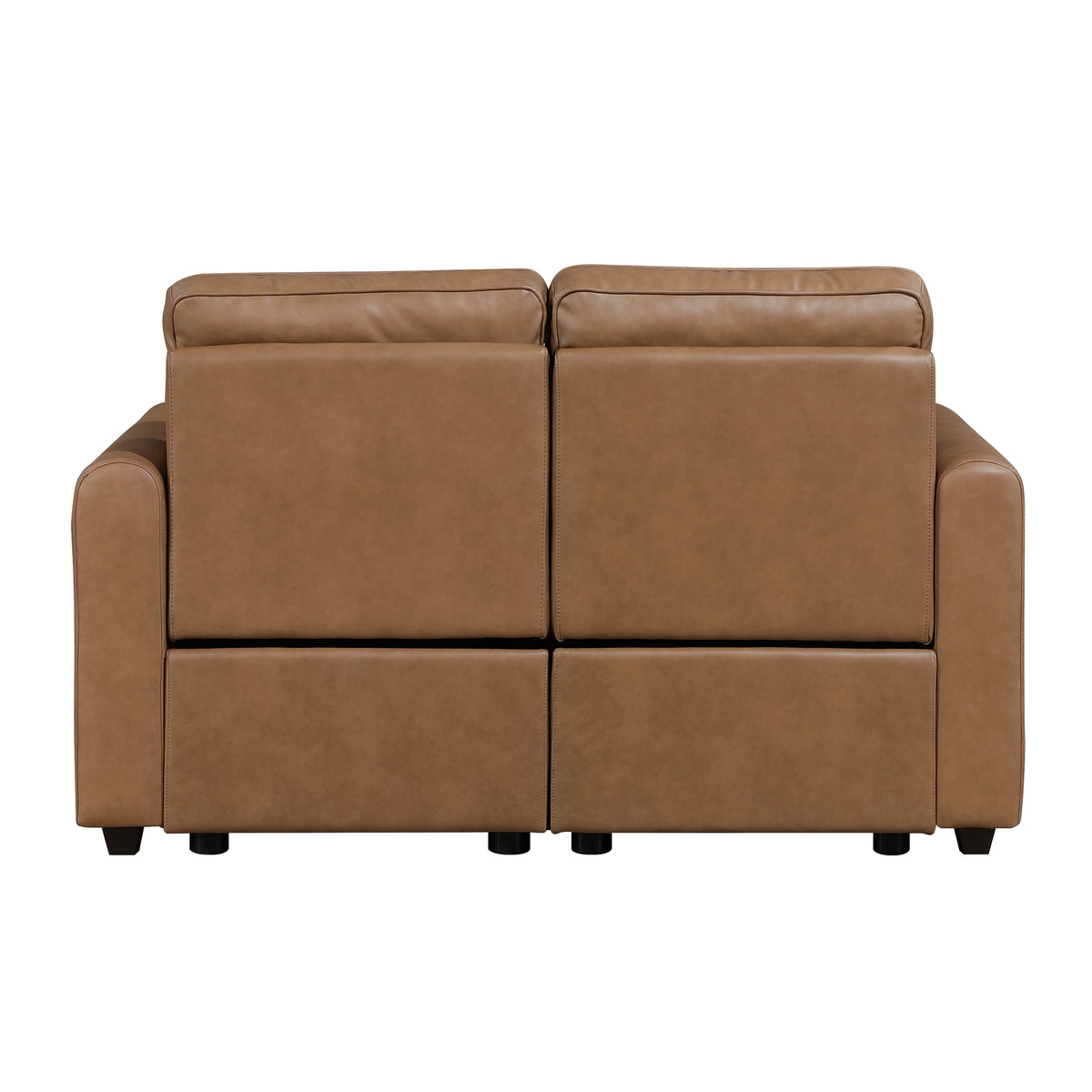 Equinox Brown Power Double Reclining Loveseat with Curved Track Arms from Homelegance - Luna Furniture