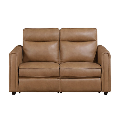 Equinox Brown Rounded Track Arms Power Reclining Living Room Set from Homelegance - Luna Furniture