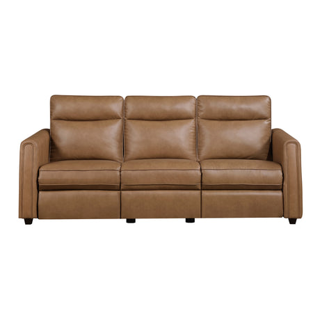 Equinox Brown Power Double Reclining Sofa with Rounded Track Arms from Homelegance - Luna Furniture