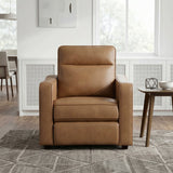 Equinox Brown Power Reclining Chair with Curved Track Arms