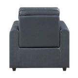 Equinox Navy Power Reclining Chair with Rounded Track Arms