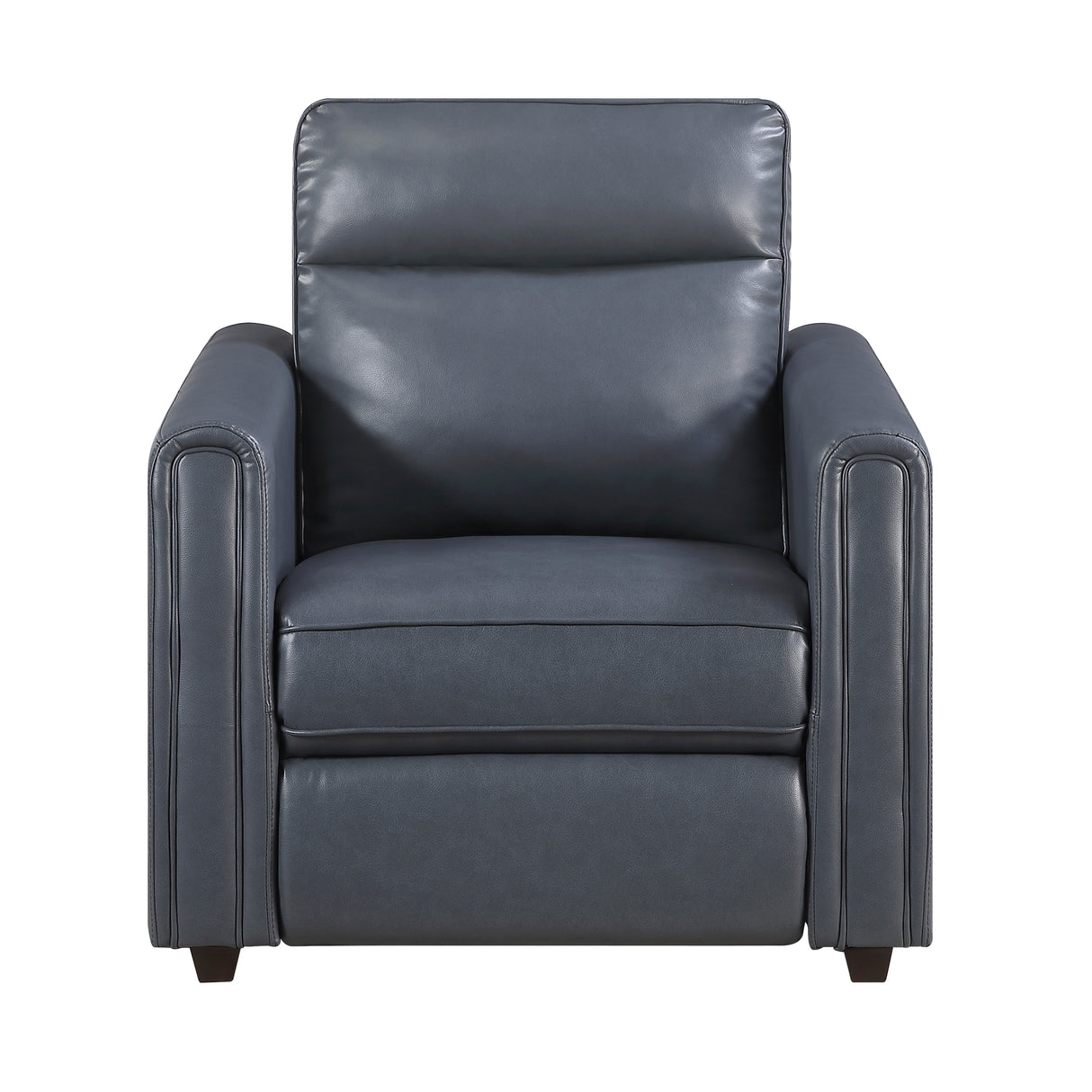 Equinox Navy Power Reclining Chair with Rounded Track Arms