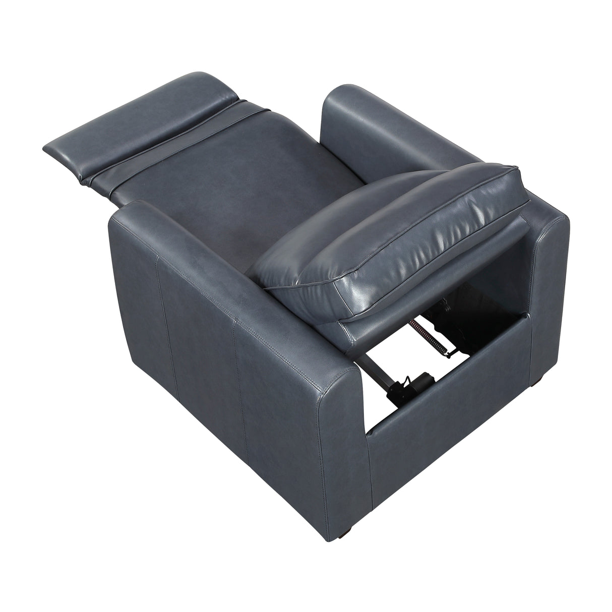 8368NVY-A1PW Power Reclining Chair with Rounded Track Arms from Homelegance - Luna Furniture