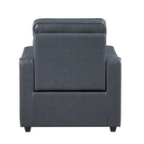 Equinox Navy Power Reclining Chair with Curved Track Arms