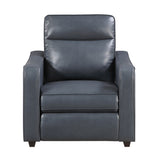 Equinox Navy Power Reclining Chair with Curved Track Arms