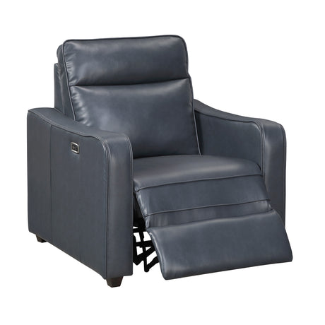 Equinox Navy Curved Track Arms Power Reclining Living Room Set from Homelegance - Luna Furniture