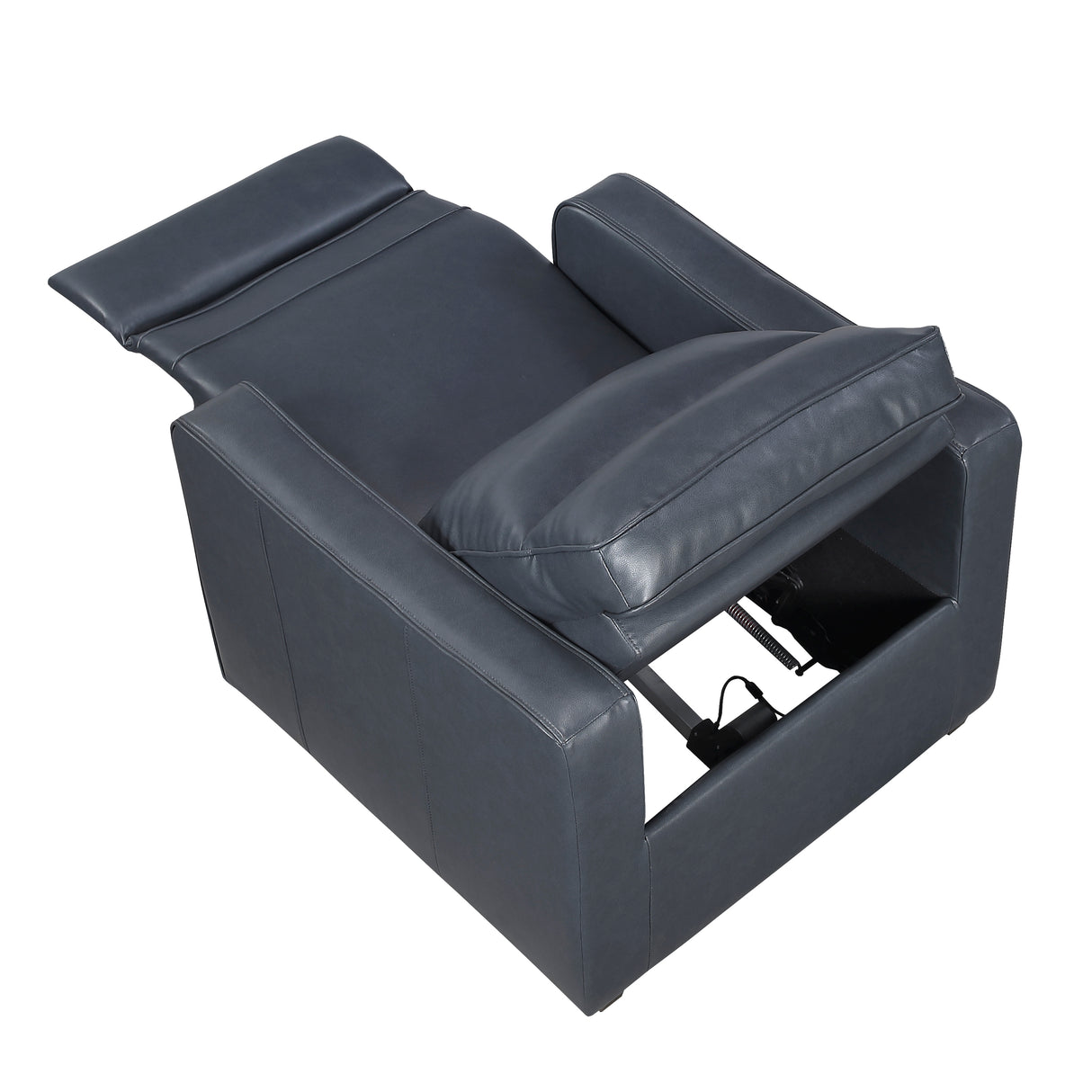 Equinox Navy Power Reclining Chair with Curved Track Arms