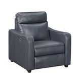 Equinox Navy Power Reclining Chair with Curved Track Arms