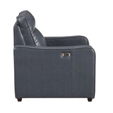 Equinox Navy Power Reclining Chair with Curved Track Arms
