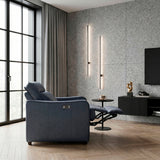 8368NVY-A2PW Power Reclining Chair with Curved Track Arms from Homelegance - Luna Furniture