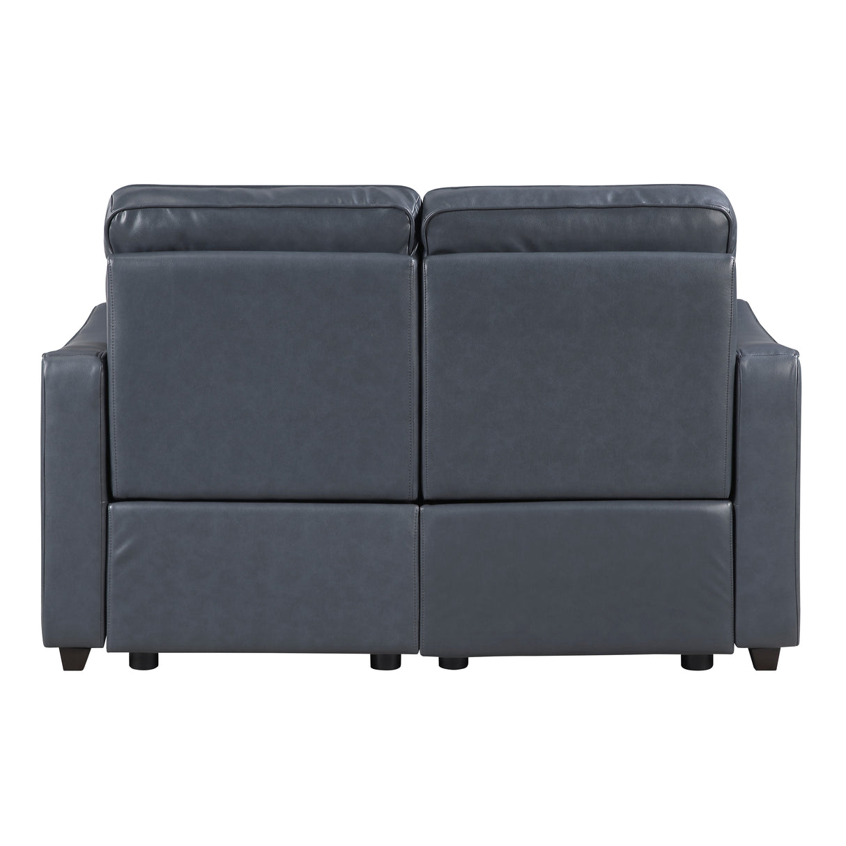 Equinox Navy Power Double Reclining Love Seat with Curved Track Arms