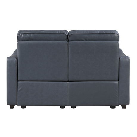 Equinox Navy Curved Track Arms Power Reclining Living Room Set from Homelegance - Luna Furniture