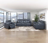8368NVY-A2PW Power Reclining Chair with Curved Track Arms from Homelegance - Luna Furniture