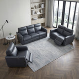 8368NVY-A1PW Power Reclining Chair with Rounded Track Arms from Homelegance - Luna Furniture