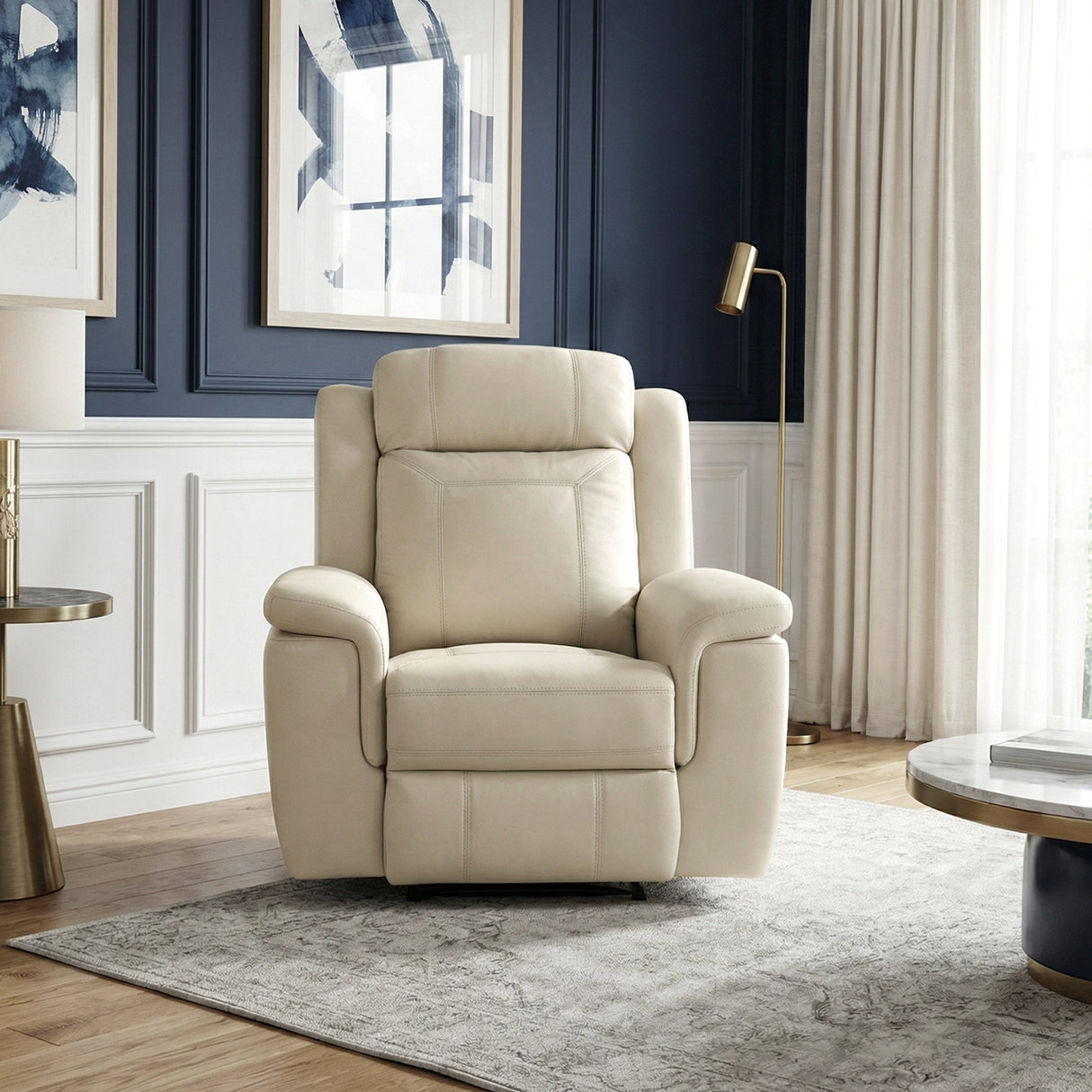 Nest Beige Reclining Chair from Homelegance - Luna Furniture