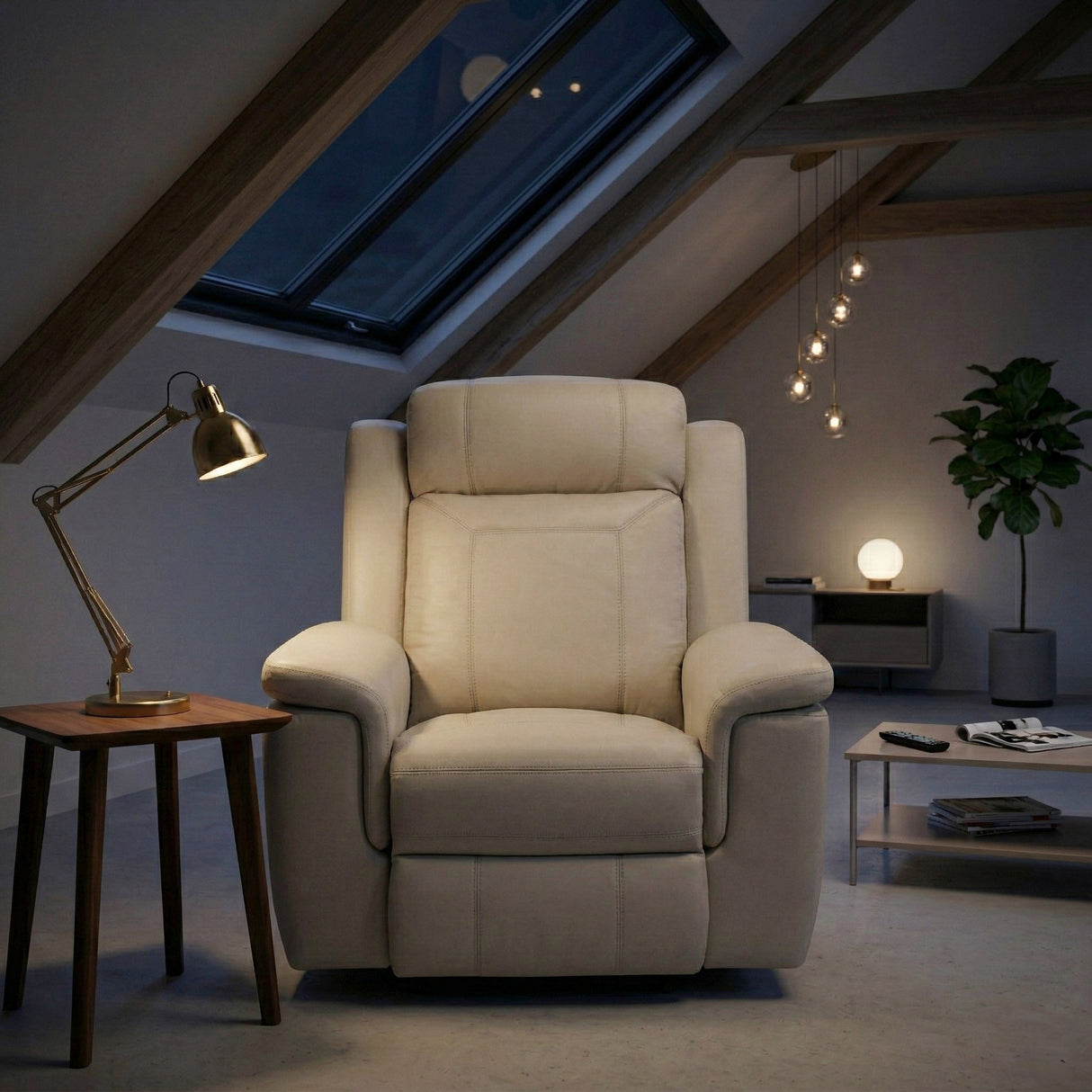 Nest Beige Reclining Chair from Homelegance - Luna Furniture