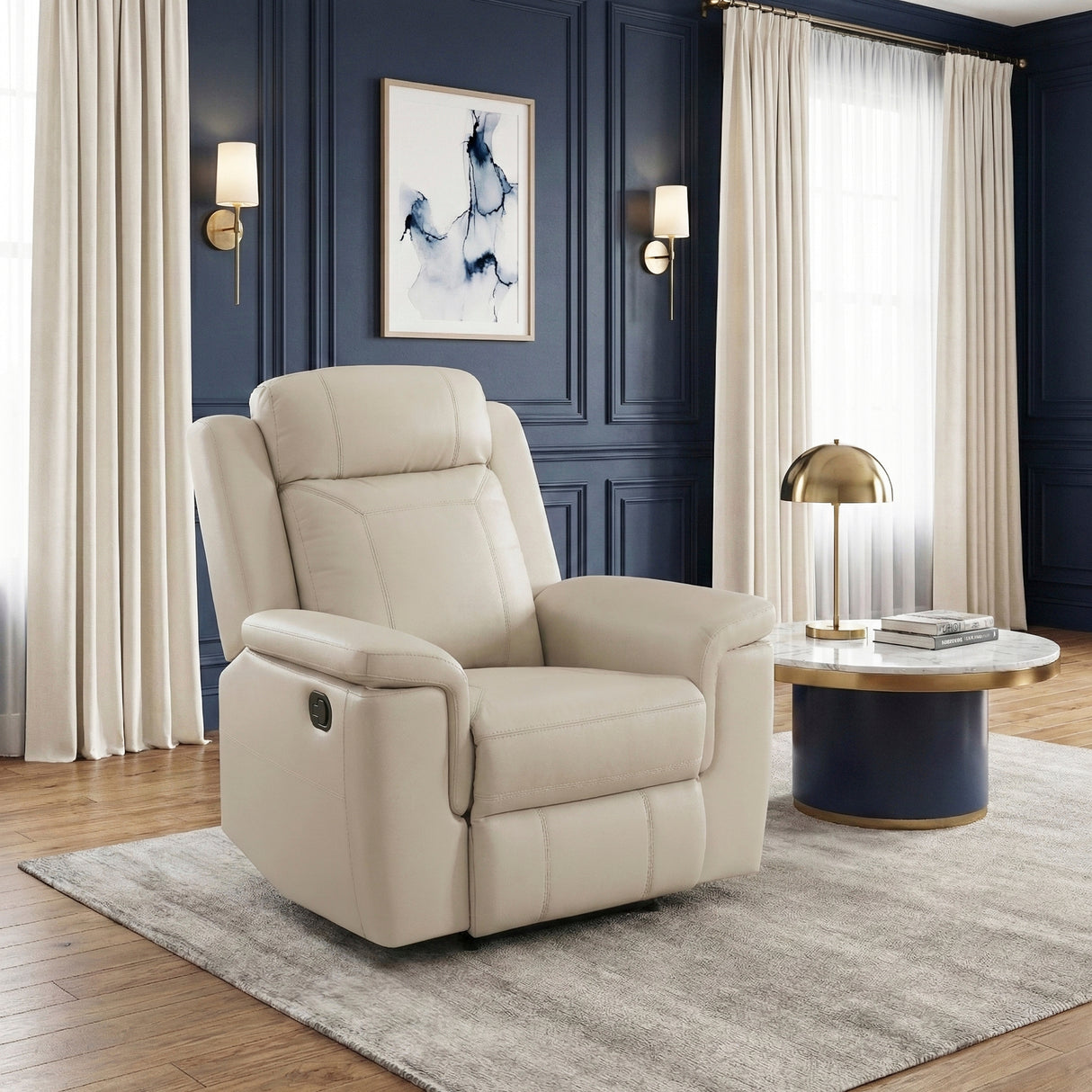 Nest Beige Reclining Chair from Homelegance - Luna Furniture