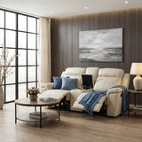 Nest Beige Double Reclining Loveseat with Center Console and Receptacles from Homelegance - Luna Furniture
