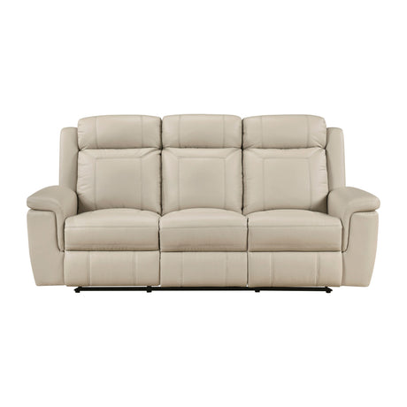 Nest Beige Double Reclining Sofa from Homelegance - Luna Furniture