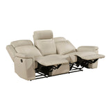 Nest Beige Double Reclining Sofa from Homelegance - Luna Furniture