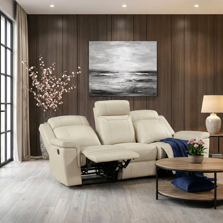 Nest Beige Double Reclining Sofa from Homelegance - Luna Furniture