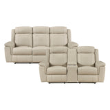 Nest Beige 2-Piece Reclining Living Room Set from Homelegance - Luna Furniture