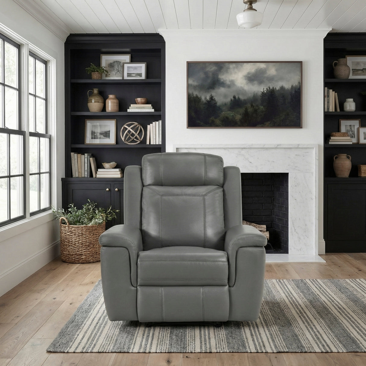 Nest Dark Gray Double Reclining Loveseat with Center Console and Receptacles from Homelegance - Luna Furniture