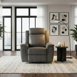 Nest Dark Gray Double Reclining Loveseat with Center Console and Receptacles from Homelegance - Luna Furniture